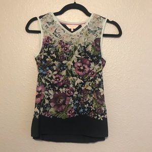 Ted Baker Entangled Enchantment Vest Tank Blouse